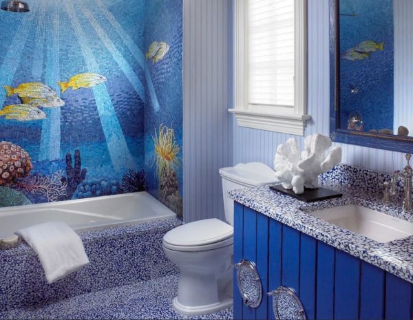 Ванна в стиле моря