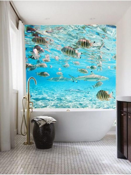 Стеклянные панно для ванной