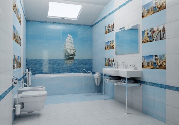 Панель ПВХ unique голубая Лагуна