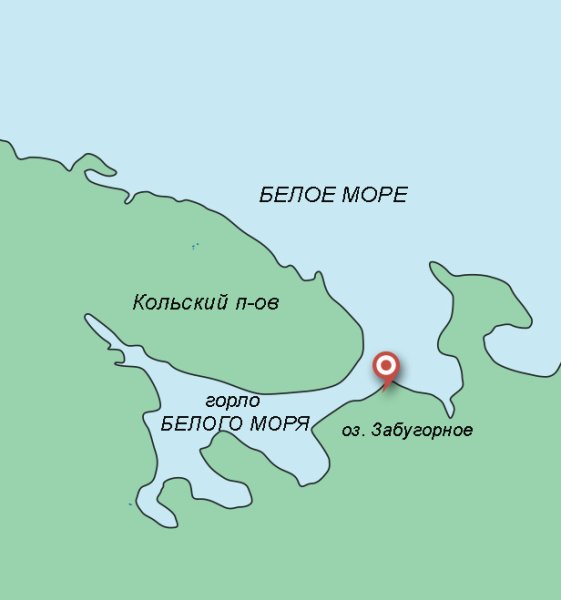 Горло белого моря на карте
