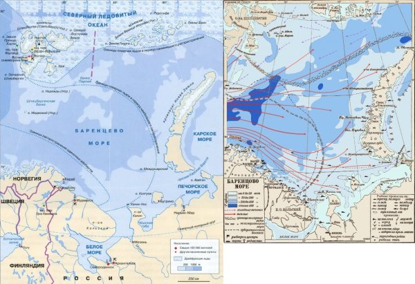 Белое море на карте