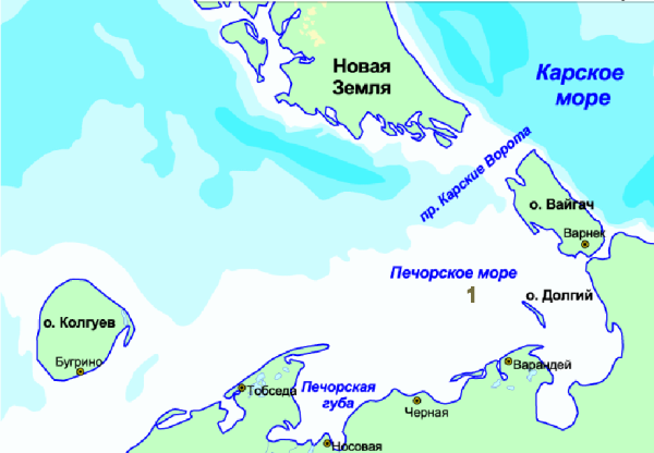 Кандалакшский залив на карте России