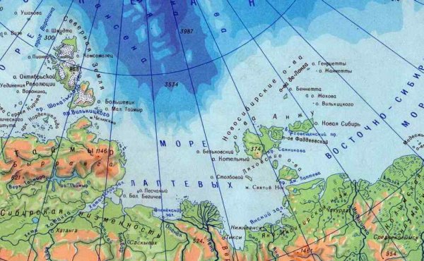 Границы Баренцева моря на карте