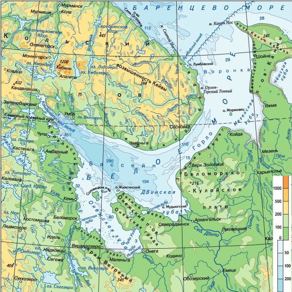 Карское море на карте