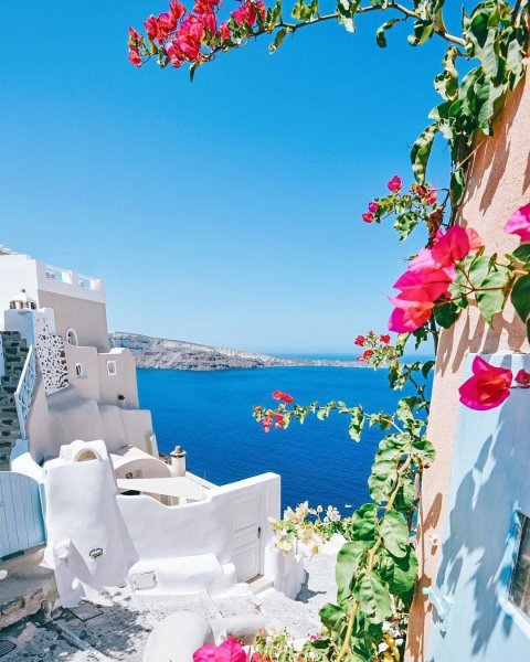 Греция Санторини море