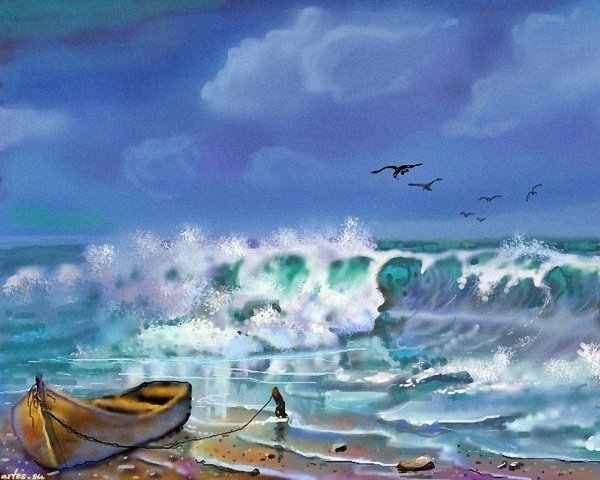 Виктор Флай морские пейзажи картины