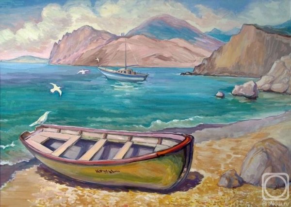 Рисование морской пейзаж