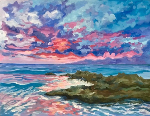 Море гуашью