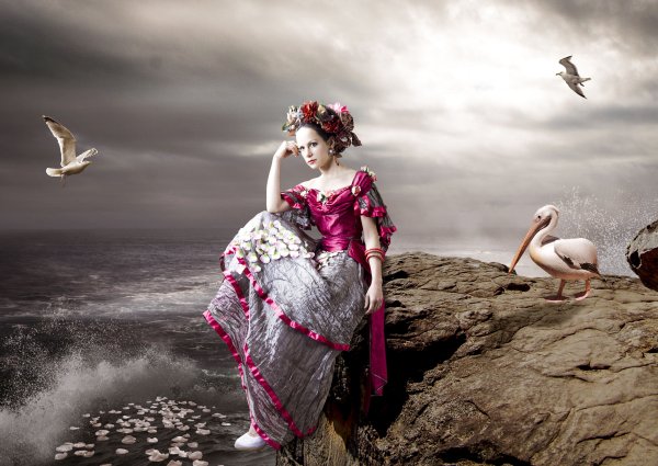 Девушка и Чайки