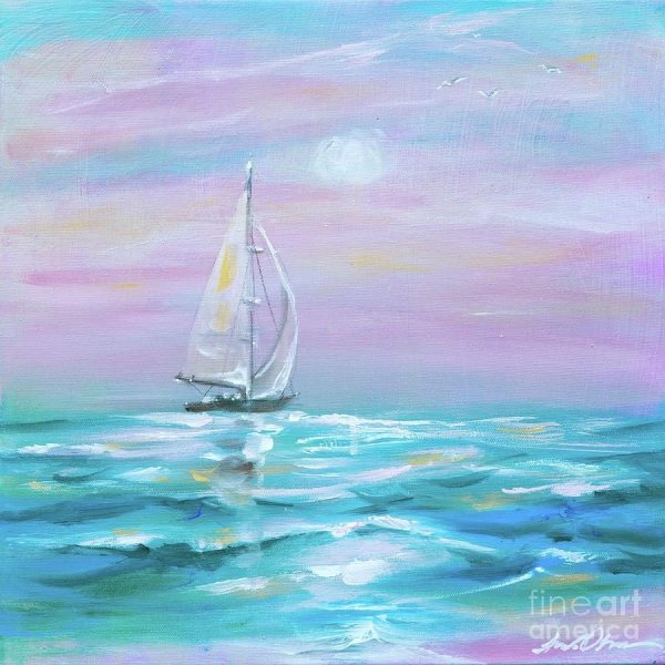 Морской пейзаж гуашью