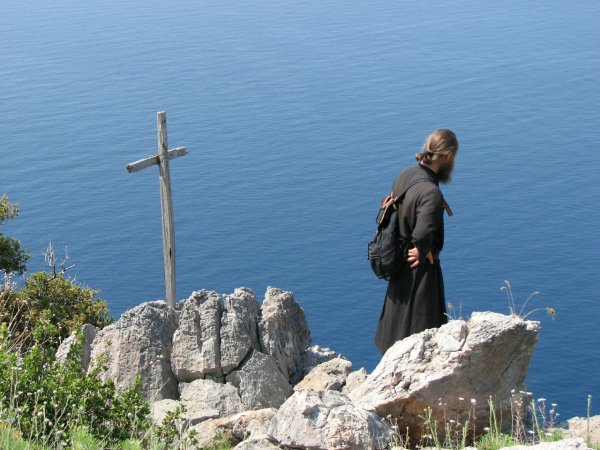 Гора Афон монах Андроник