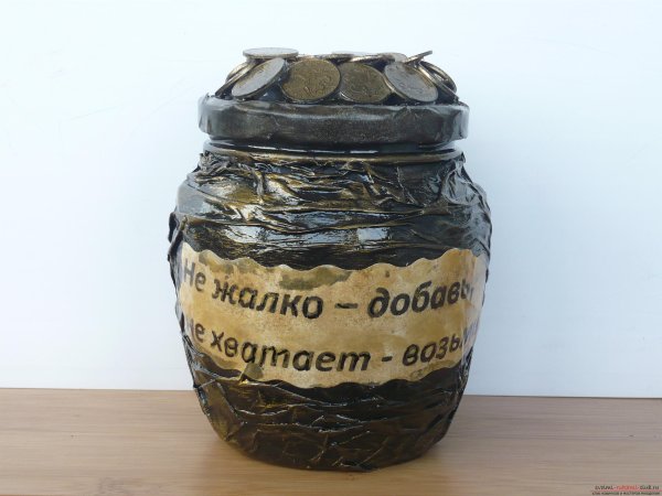 Декор из ракушек в банке