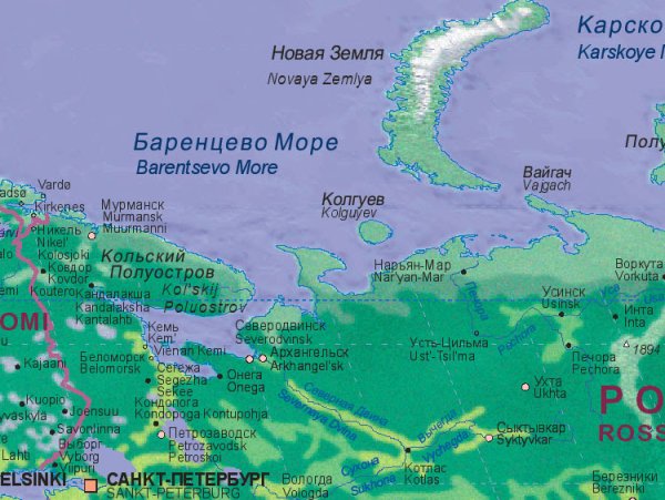 Barents Sea Map
