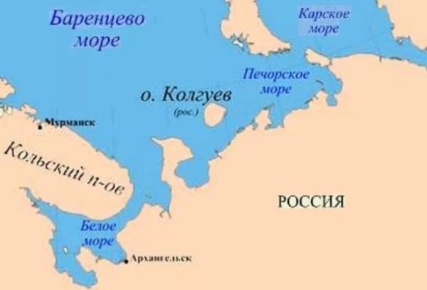 Морская навигационная карта Баренцево море