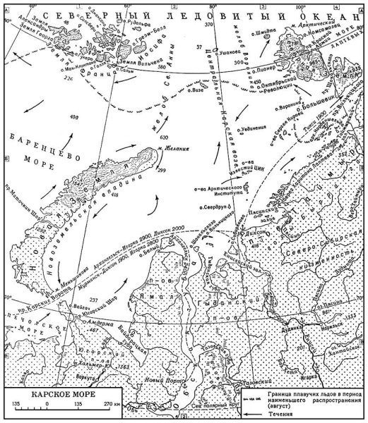 Баренцево море река Индига на карте