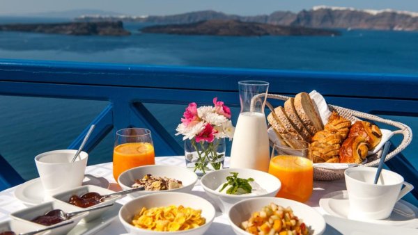 Греция Санторини завтрак