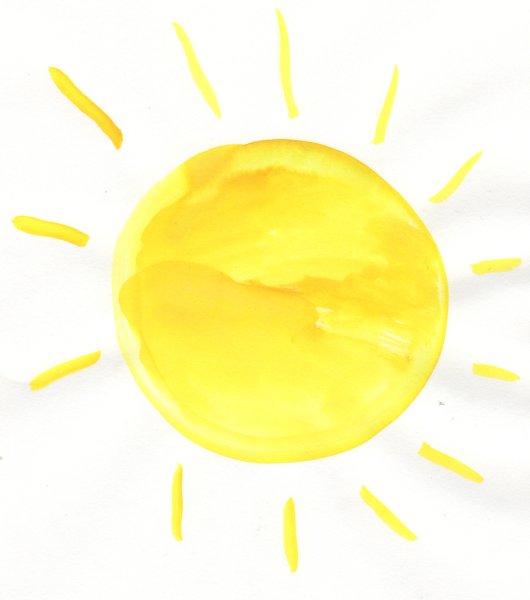 Акварельное солнце