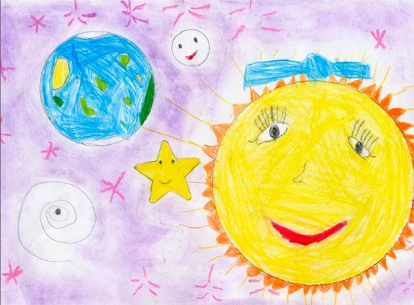 Солнце освещает землю