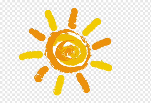 Солнце с длинными лучами