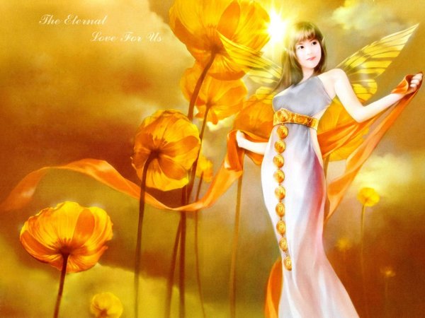 Девушка желтая фэнтези