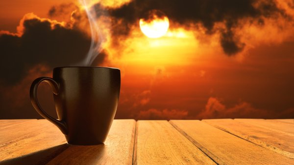 Утро кофе солнце