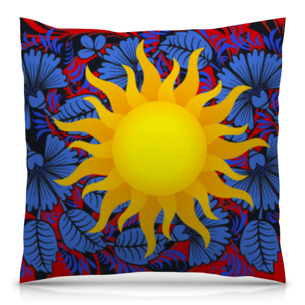 Подушка солнце стильная