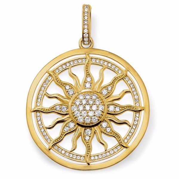 Золотой амулет "солнце и Луна"