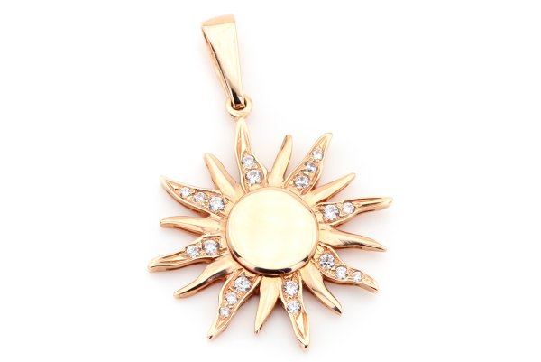 Кулон солнце Езиды золото