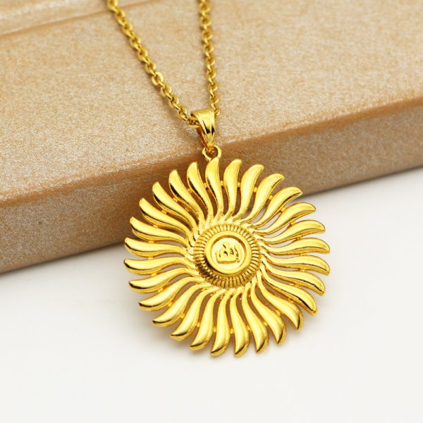 Кулон солнце Езиды золото