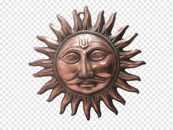 Языческое солнце с лицом