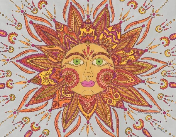 Солнце декоративное изображение