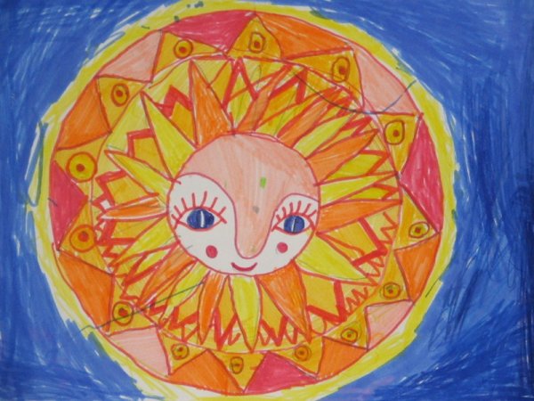 Рисование солнце с детьми