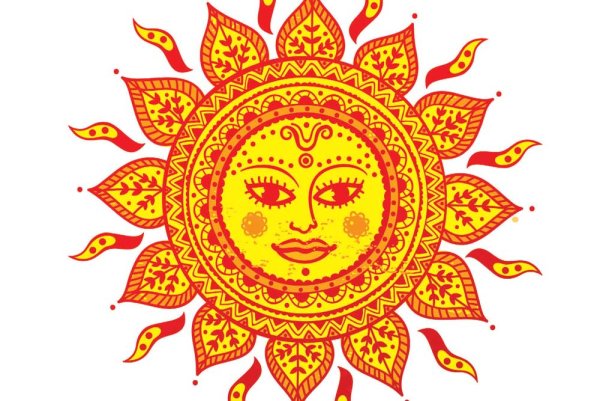 Солнце в народном стиле