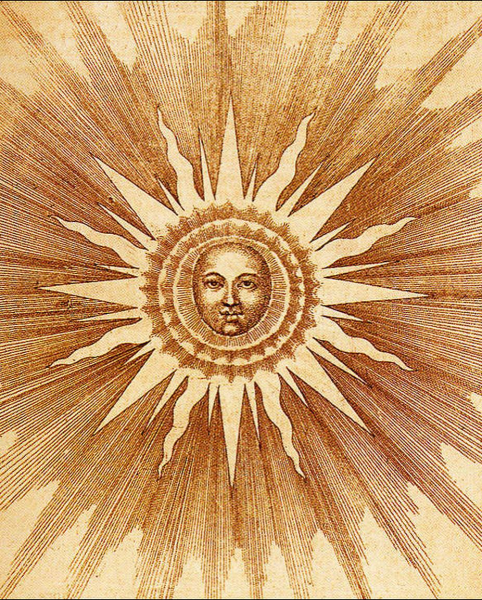 Древний символ солнца Петроглиф