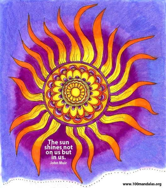 Солнце арт Мандала