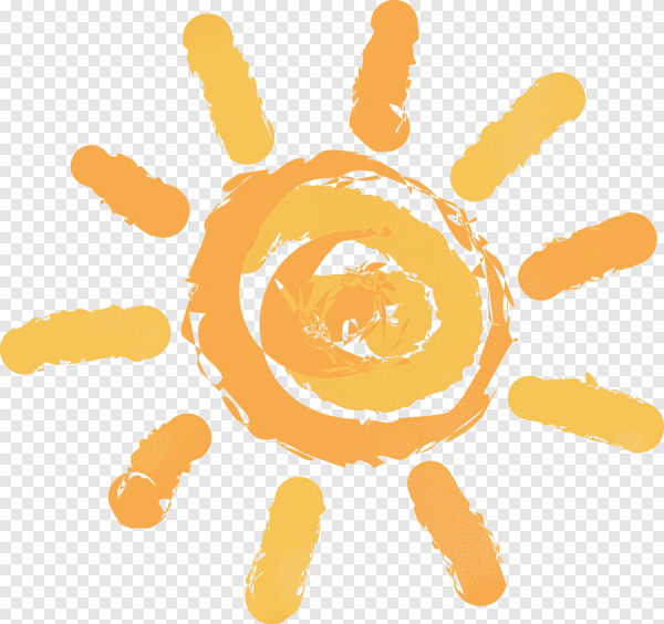 Солнце на белом фоне