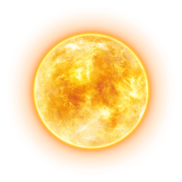 Солнце на прозрачном фоне