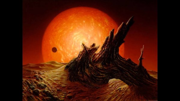 Солнце красный гигант и земля