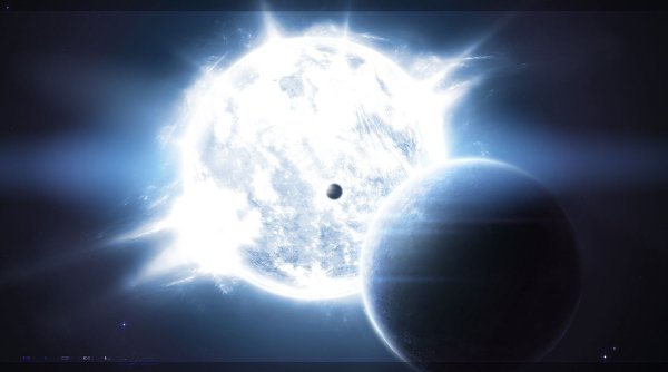 Цвет солнца в космосе