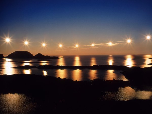 Красное солнце на закате