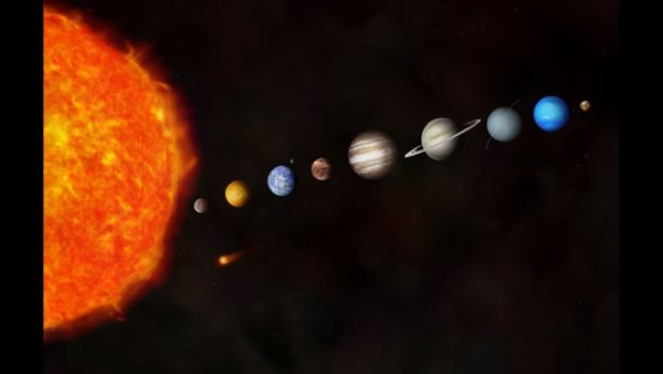 Планета земля и солнце