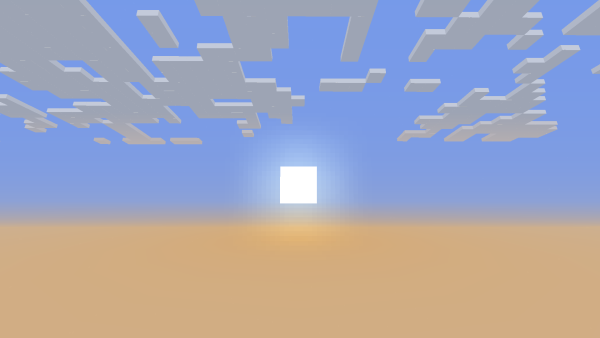 Небо из МАЙНКРАФТА С солнцем