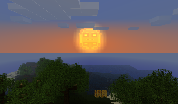 Майнкрафт шейдеры Восход