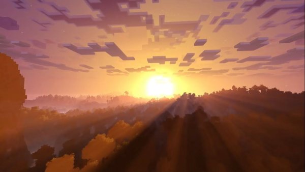 Майнкрафт Поляна с шейдерами