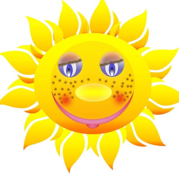 Солнышко мультяшное