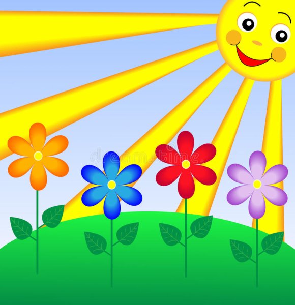 Солнышко с цветочком