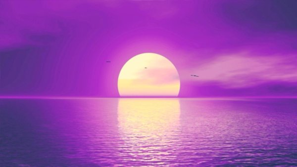 Фиолетовое солнце