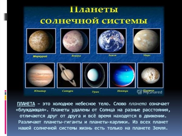 Планетарная система солнечной системы