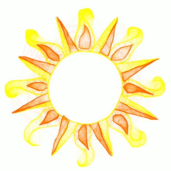 Рамка в виде солнца