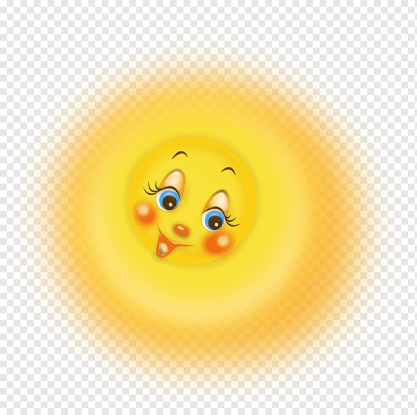 Веселое солнышко без лучиков